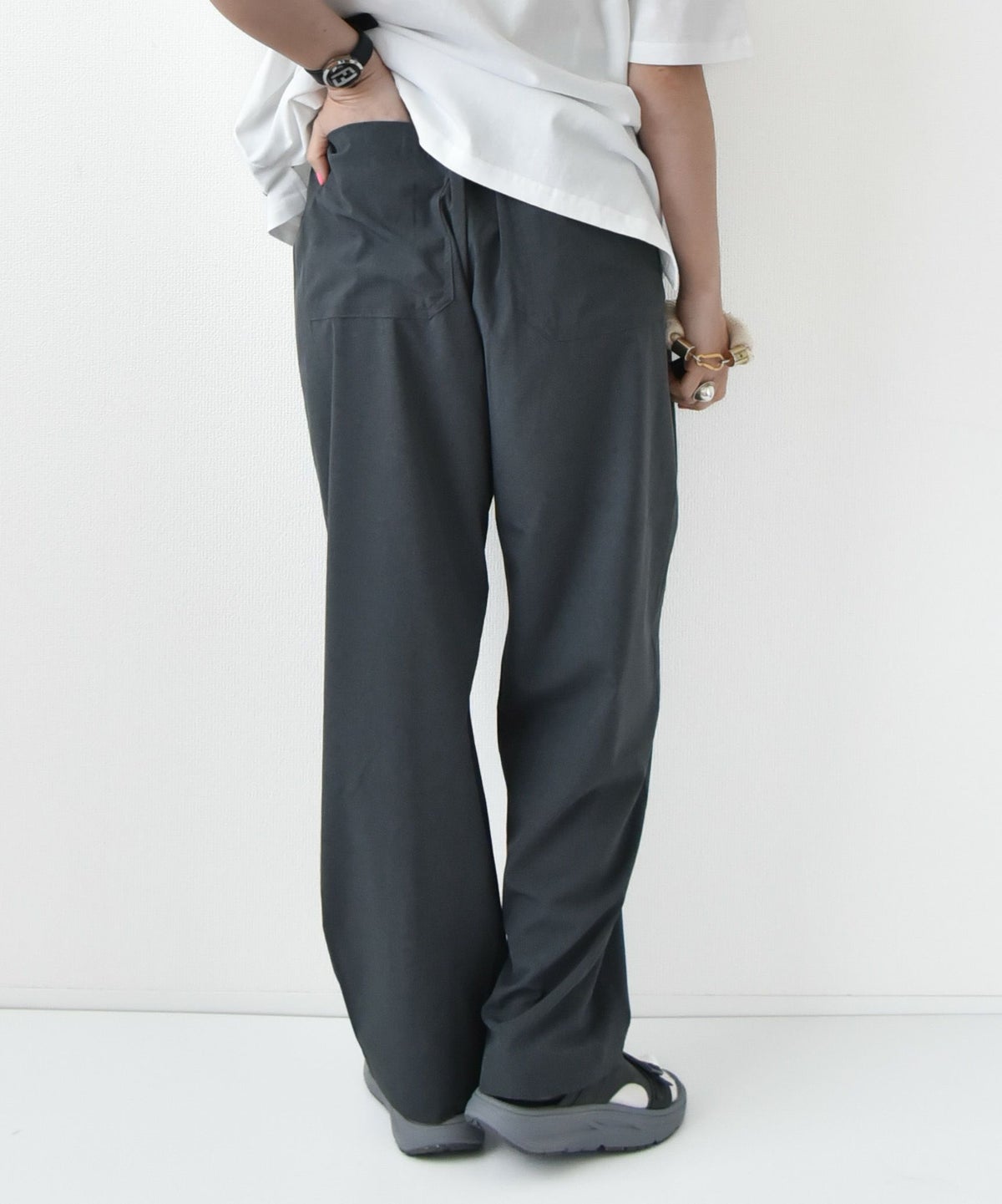 Cafetty｜ベイカーボリュームテーパードライトクロスパンツ [[CF-0582]][D]