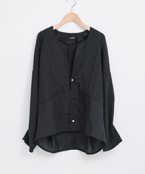  Hymn LIPA ノーカラーライトジャケット ブラック