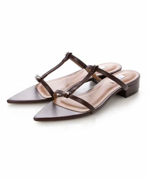 EVOL　Tストラップミュールサンダル IY5729 ボルドー