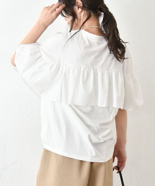 HUMS｜布帛切り替えカットソー [[63161021]][C]