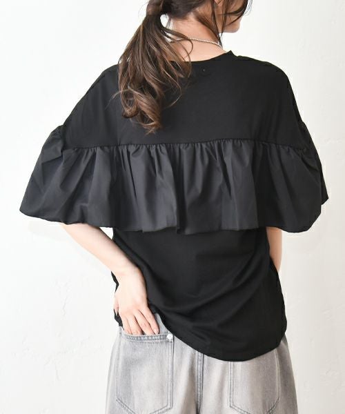 HUMS｜布帛切り替えカットソー [[63161021]][C]