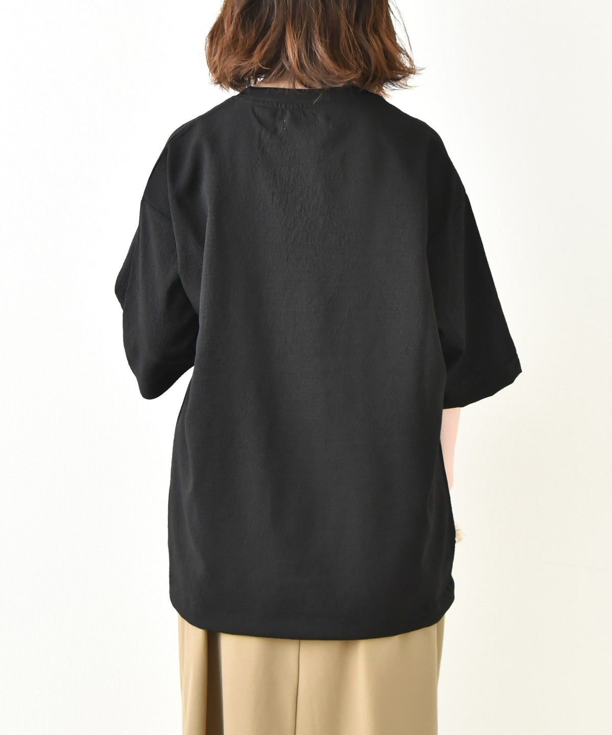 day standard｜シアサッカー無地　ドローコード付き半袖TEE [[241916]][D]