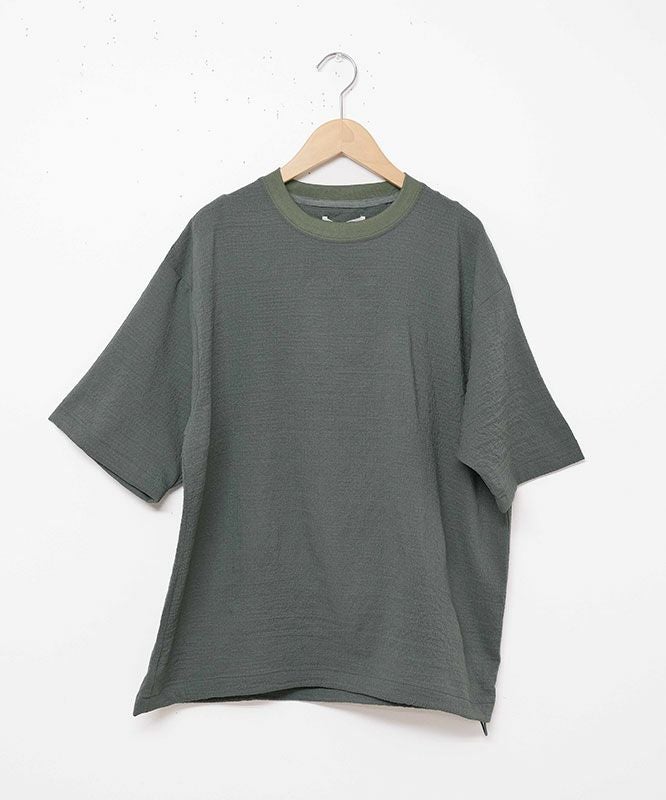 day standard｜シアサッカー無地　ドローコード付き半袖TEE [[241916]][D]