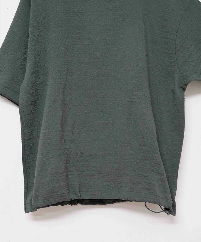 day standard｜シアサッカー無地　ドローコード付き半袖TEE [[241916]][D]