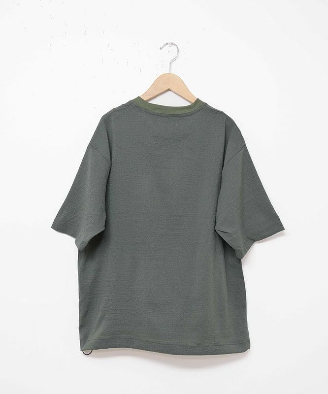 day standard｜シアサッカー無地　ドローコード付き半袖TEE [[241916]][D]