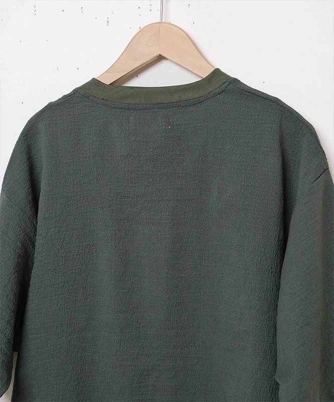 day standard｜シアサッカー無地　ドローコード付き半袖TEE [[241916]][D]