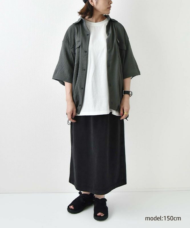 day standard｜シアサッカードローコード付き半袖シャツ [[241928]][D]