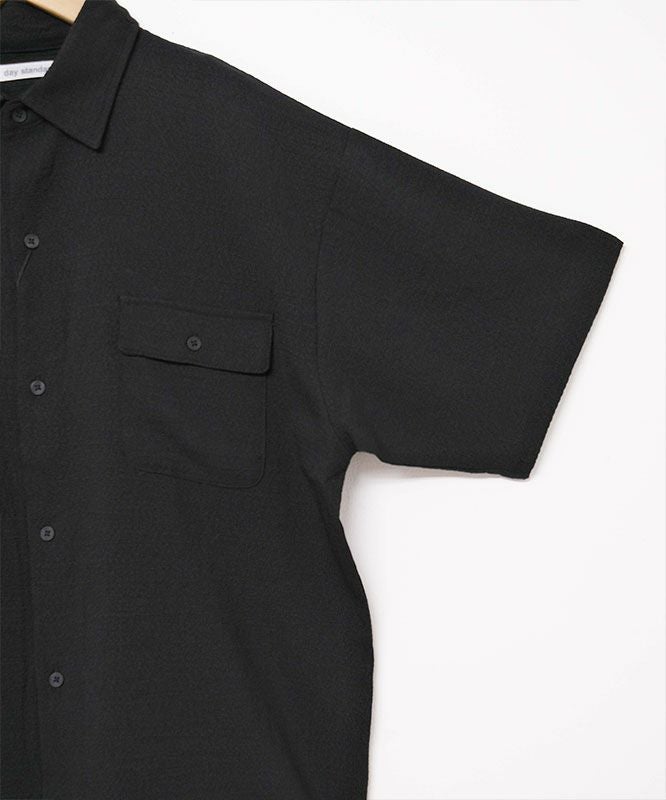 day standard｜シアサッカードローコード付き半袖シャツ [[241928]][D]