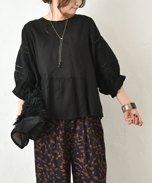 HUMS｜袖レース切替プルオーバー [[RNK-2564]][C]