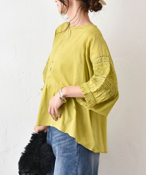 HUMS｜袖レース切替プルオーバー [[RNK-2564]][C]