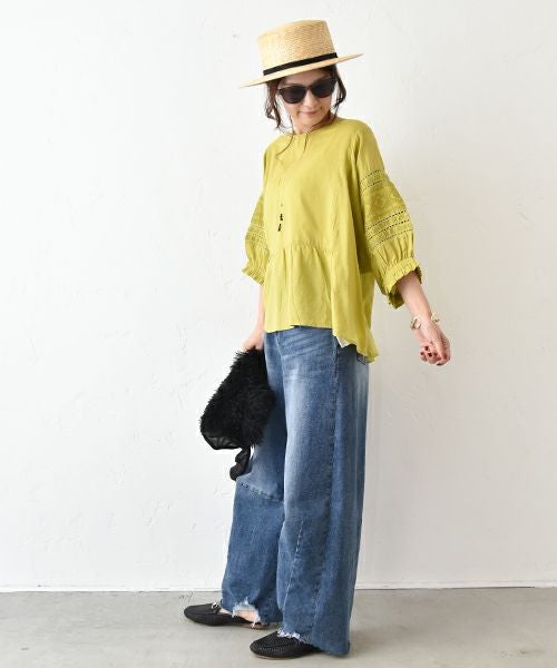 HUMS｜袖レース切替プルオーバー [[RNK-2564]][C]