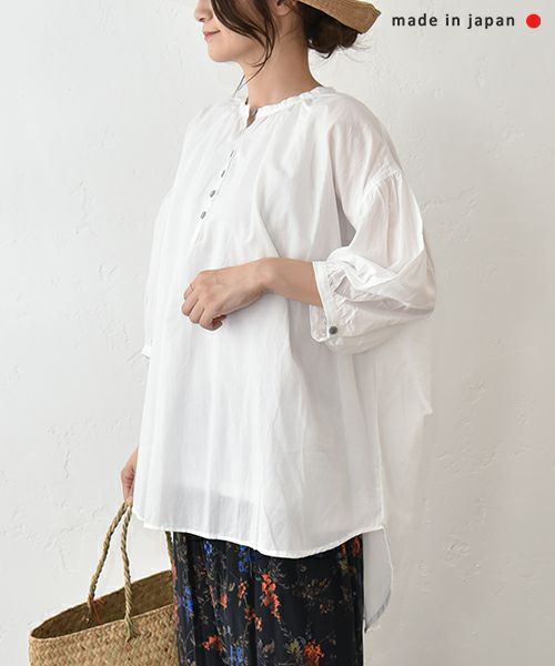 SETTEN｜ヘムラウンドギャザーブラウス [[SET-4010]][C]