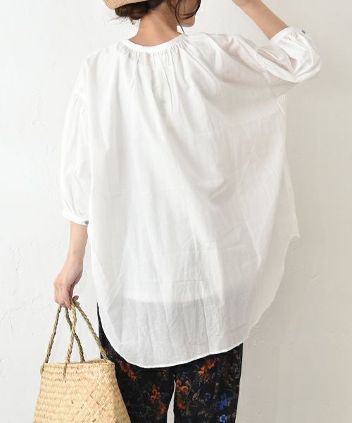 SETTEN｜ヘムラウンドギャザーブラウス [[SET-4010]][C]