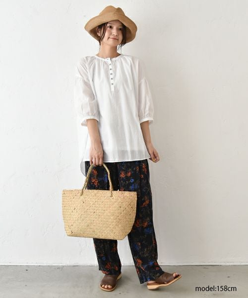 SETTEN｜ヘムラウンドギャザーブラウス [[SET-4010]][C]