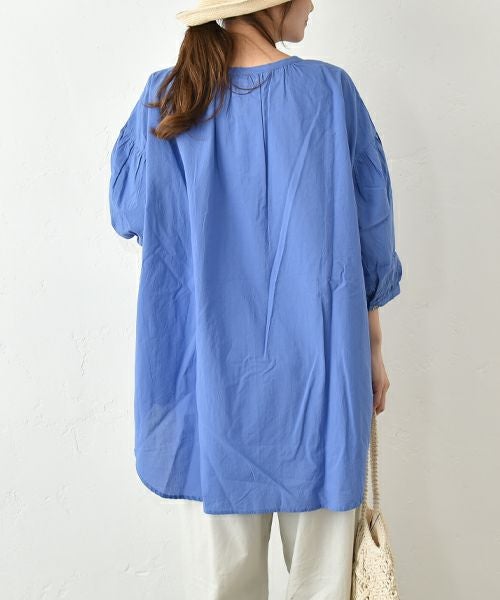 SETTEN｜ヘムラウンドギャザーブラウス [[SET-4010]][C]