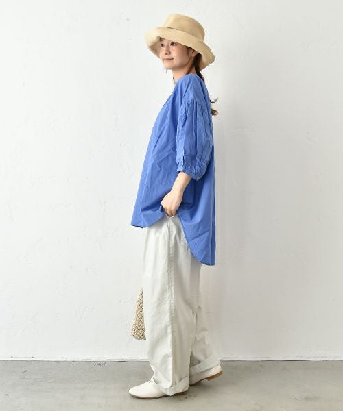 SETTEN｜ヘムラウンドギャザーブラウス [[SET-4010]][C]