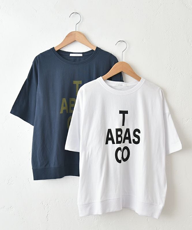  eka::｜5分袖ロゴプリントTee [[1611852]][C]