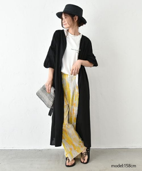 HUMS｜カラーペイント柄プリーツパンツ [[RNK-25610]][C]