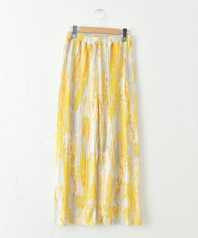 HUMS｜カラーペイント柄プリーツパンツ [[RNK-25610]][C]