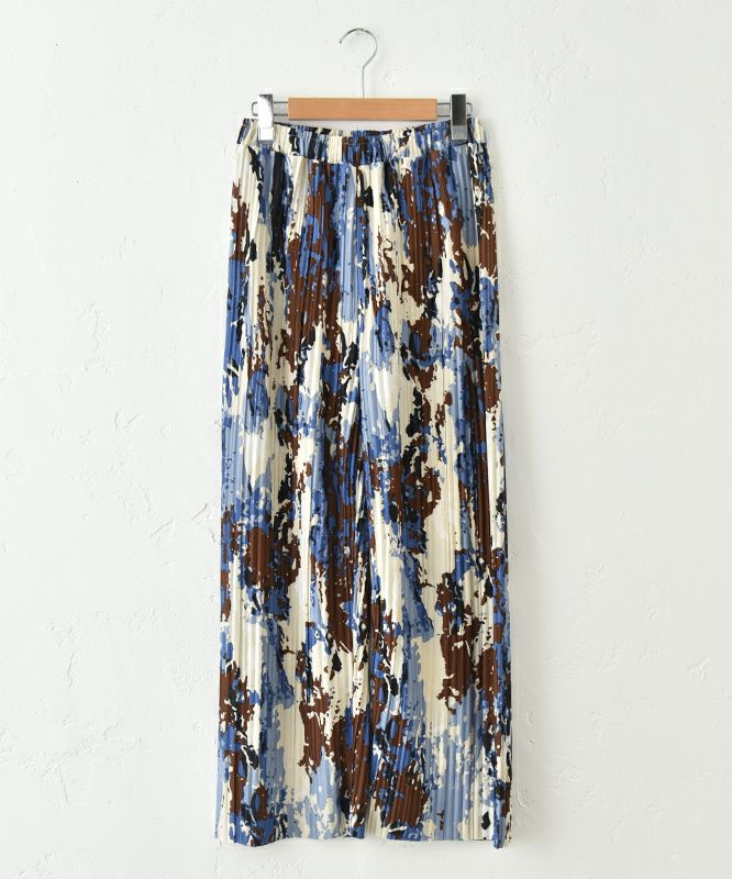 HUMS｜カラーペイント柄プリーツパンツ [[RNK-25610]][C]