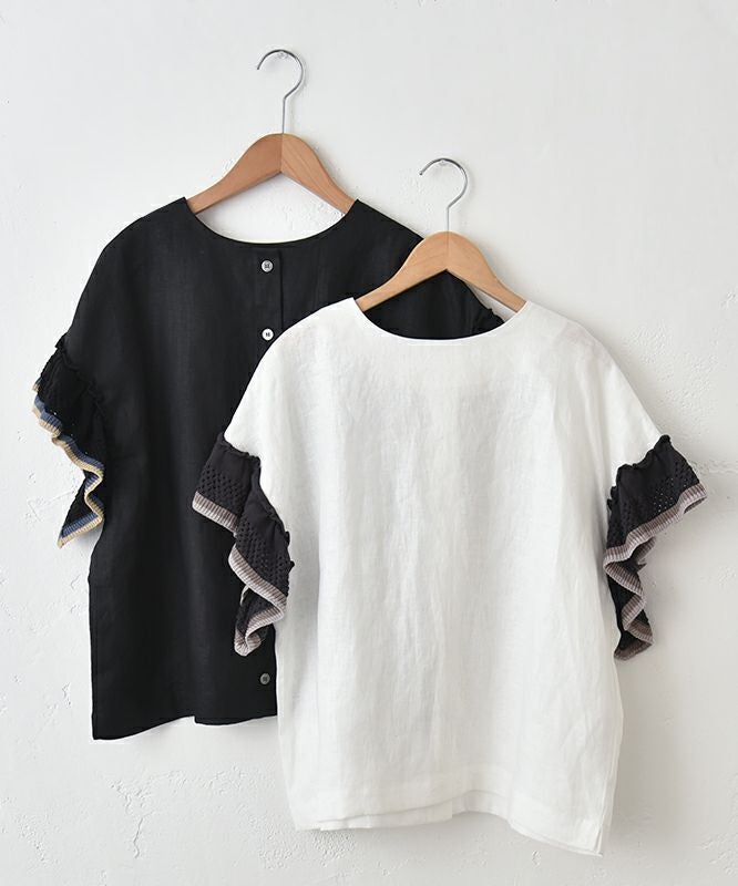  hagumu｜お袖フリフリニット2wayプルオーバー [[ha-BL-05]][C]