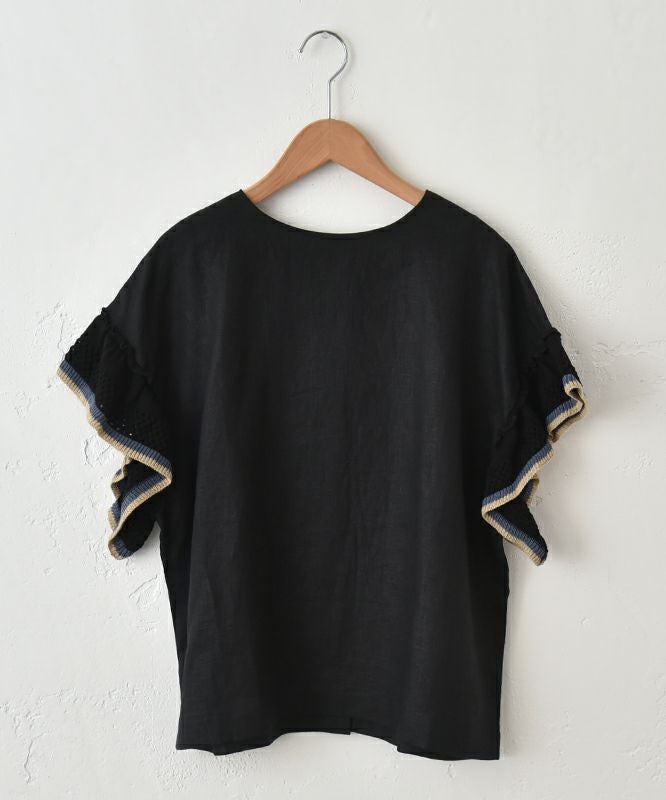  hagumu｜お袖フリフリニット2wayプルオーバー [[ha-BL-05]][C]