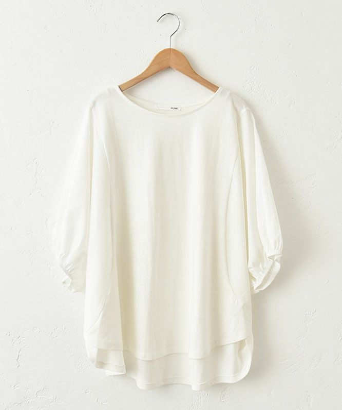 HUMS｜袖布帛ドルマンカットソー [[50098152]][C]