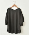 HUMS｜袖布帛ドルマンカットソー [[50098152]][C]