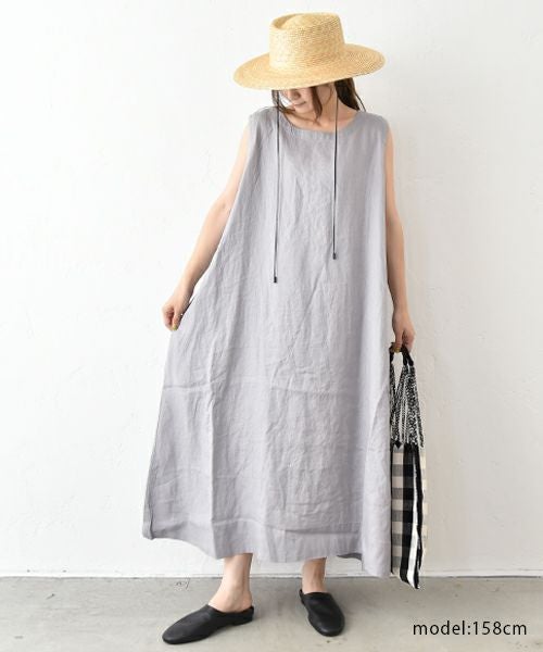 08Mab｜リネンノースリーブワンピース [[CF-525HF1184op]][C]