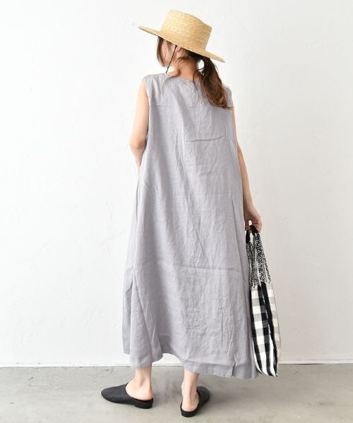 08Mab｜リネンノースリーブワンピース [[CF-525HF1184op]][C]