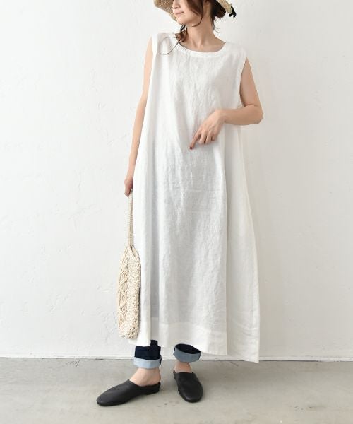 08Mab｜リネンノースリーブワンピース [[CF-525HF1184op]][C]