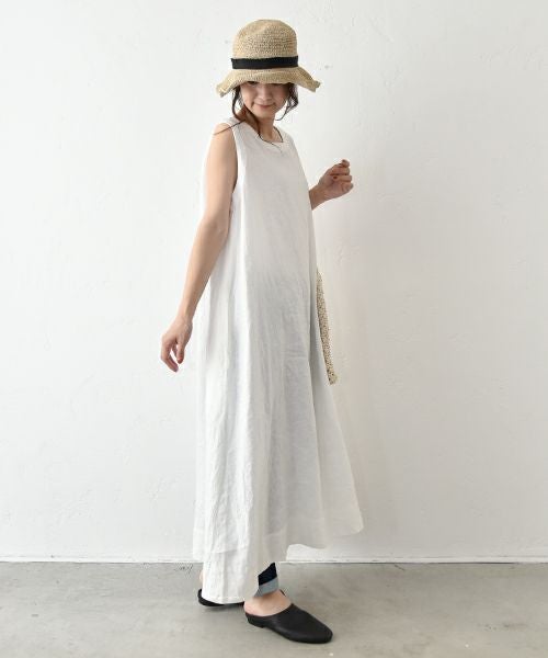 08Mab｜リネンノースリーブワンピース [[CF-525HF1184op]][C]