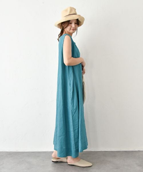08Mab｜リネンノースリーブワンピース [[CF-525HF1184op]][C]