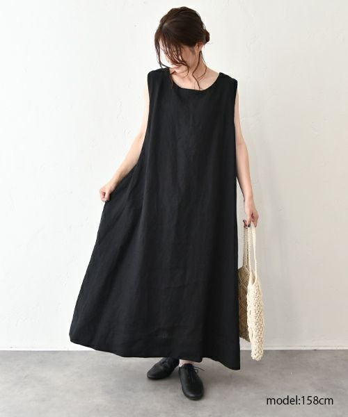 08Mab｜リネンノースリーブワンピース [[CF-525HF1184op]][C]