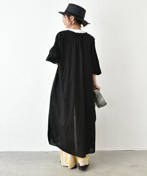 HUMS｜タックギャザーシャツワンピース [[WOA2583]][C]