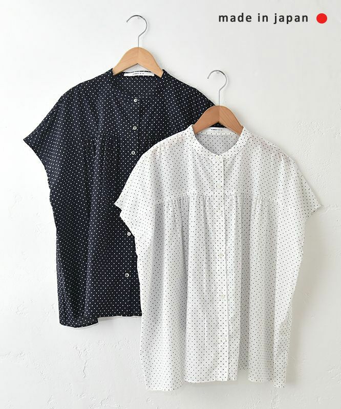 No18｜ドットギャザーブラウス [[30523]][C]
