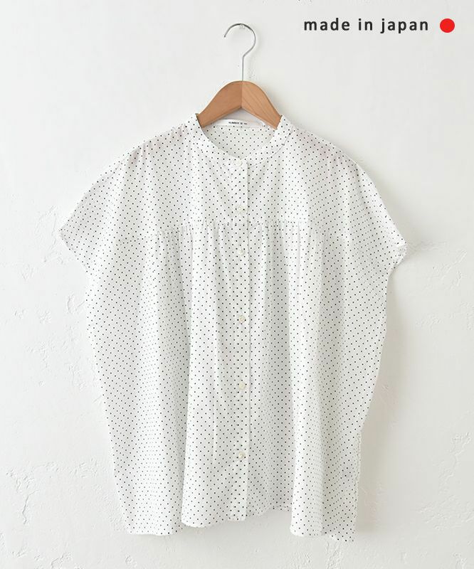 No18｜ドットギャザーブラウス [[30523]][C]