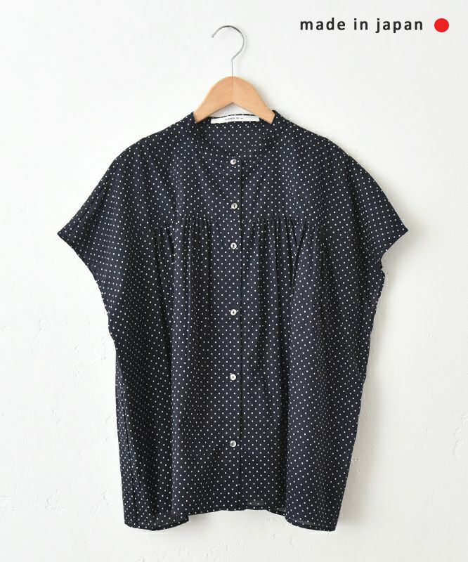 No18｜ドットギャザーブラウス [[30523]][C]