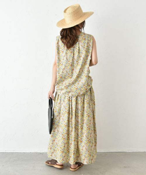 No18｜フラワーバックギャザーノースリーブプルオーバー [[60523]][C]