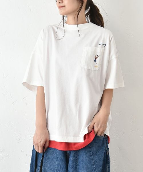 Gives a sense of fullment｜Jump 刺繍Tee [[852329]][C]