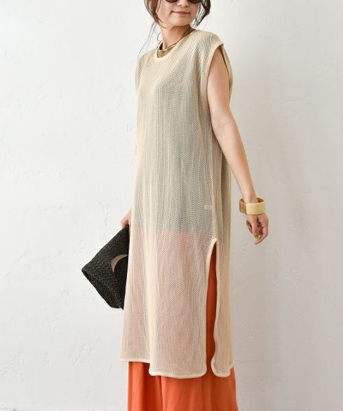 HUMS｜メッシュニットチュニック [[300252]][C]