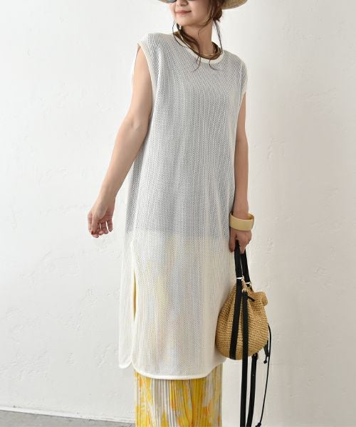 HUMS｜メッシュニットチュニック [[300252]][C]