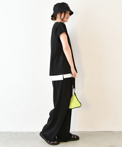 Our.｜フレンチ袖リブ付きカットソー [[C-9036]][C]