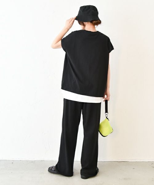 Our.｜フレンチ袖リブ付きカットソー [[C-9036]][C]