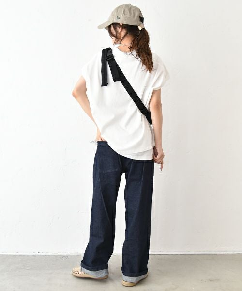 Our.｜フレンチ袖リブ付きカットソー [[C-9036]][C]