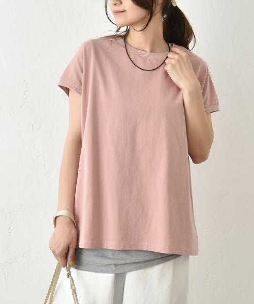 Our.｜フレンチ袖リブ付きカットソー [[C-9036]][C]