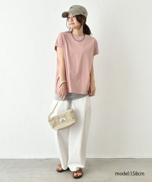 Our.｜フレンチ袖リブ付きカットソー [[C-9036]][C]