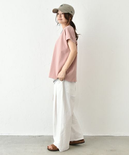 Our.｜フレンチ袖リブ付きカットソー [[C-9036]][C]