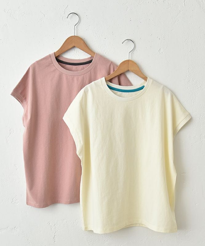 Our.｜フレンチ袖リブ付きカットソー [[C-9036]][C]