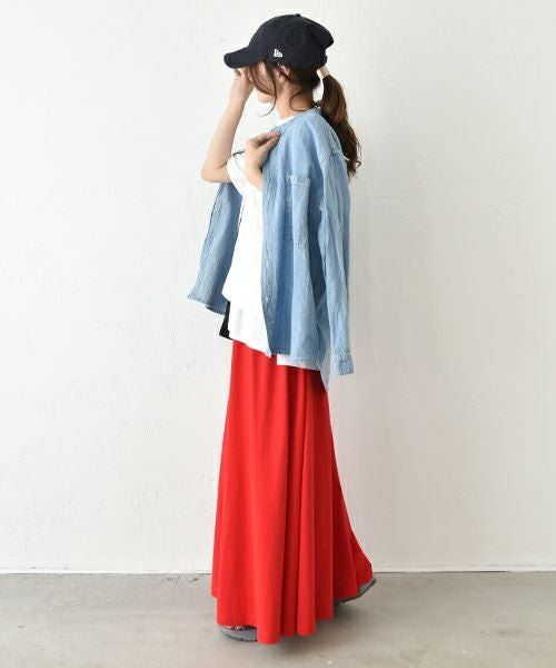 Our.｜カット素材ギャザースカート [[C-9037]][C]